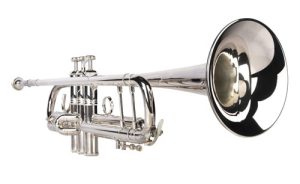 a silver trumpet